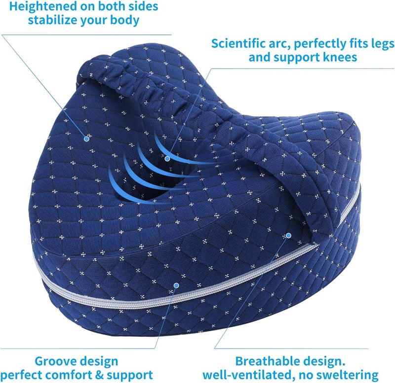 Vertdens Leg Pillow, Knee Pillow for Side Sleepers, Leg Pillows for Sleeping, Knee Cushion for Sleeping,Suitable for Relieving Leg, Back, Knee Pain - Image 3